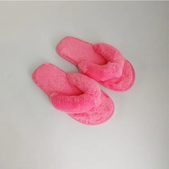 Shoes - Fur Thong Slippers